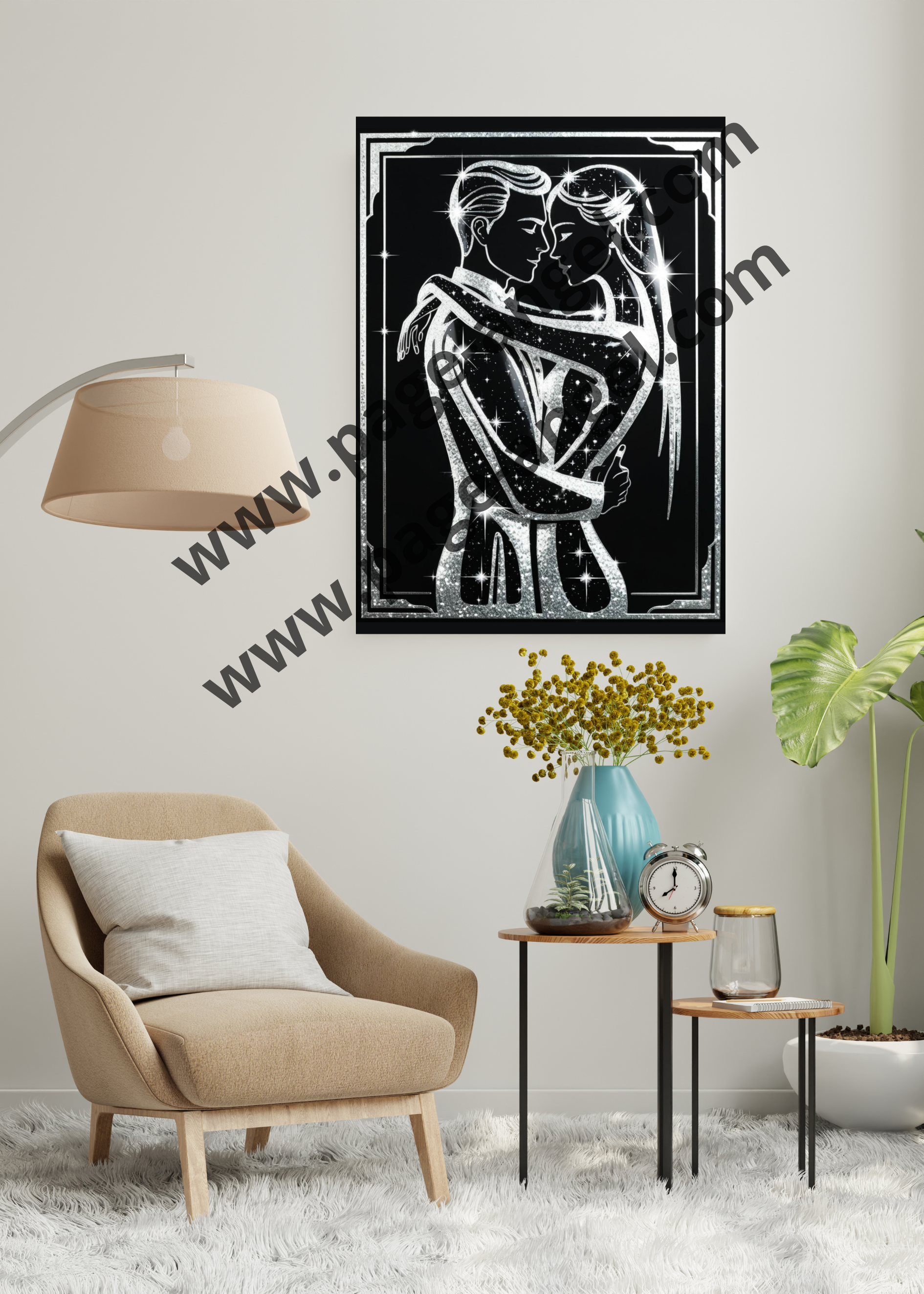 TABLEAU "DUO ETINCELLANT" (VERTICAL 2) – Image 2