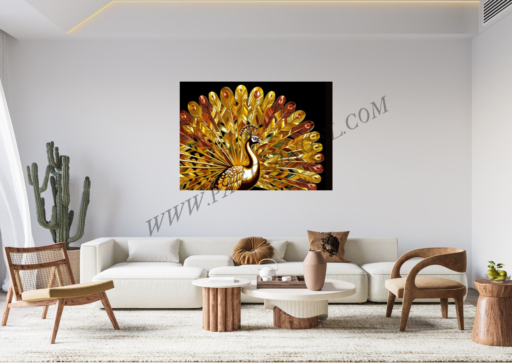 TABLEAU "PAON DORÉ" (HORIZONTAL 67) – Image 11