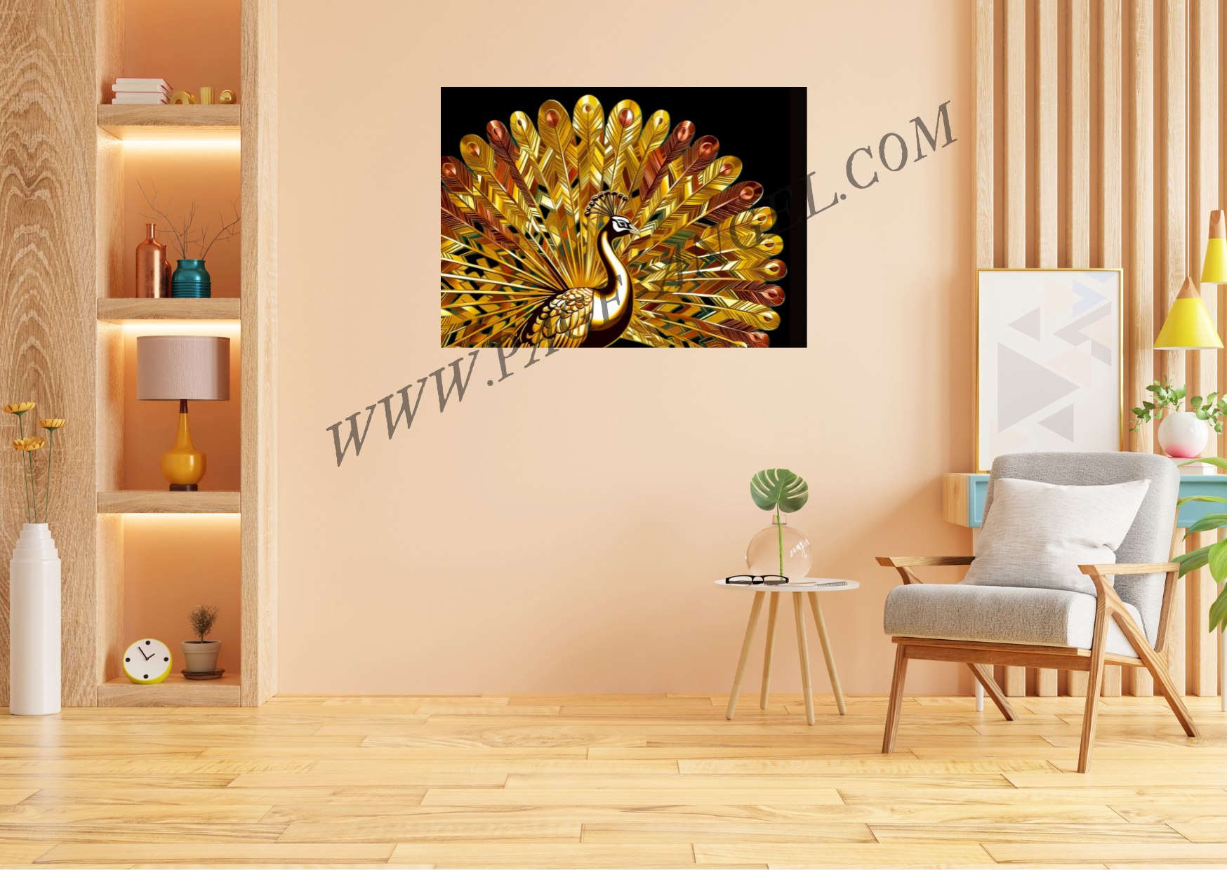 TABLEAU "PAON DORÉ" (HORIZONTAL 67) – Image 10