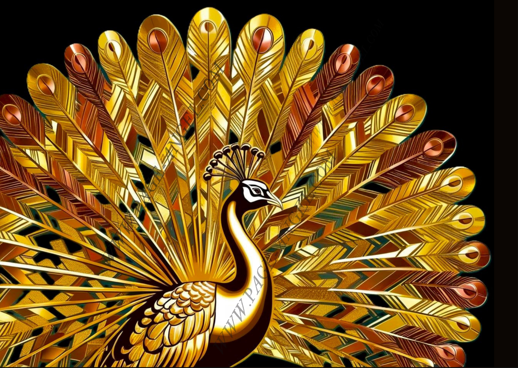 TABLEAU "PAON DORÉ" (HORIZONTAL 67)