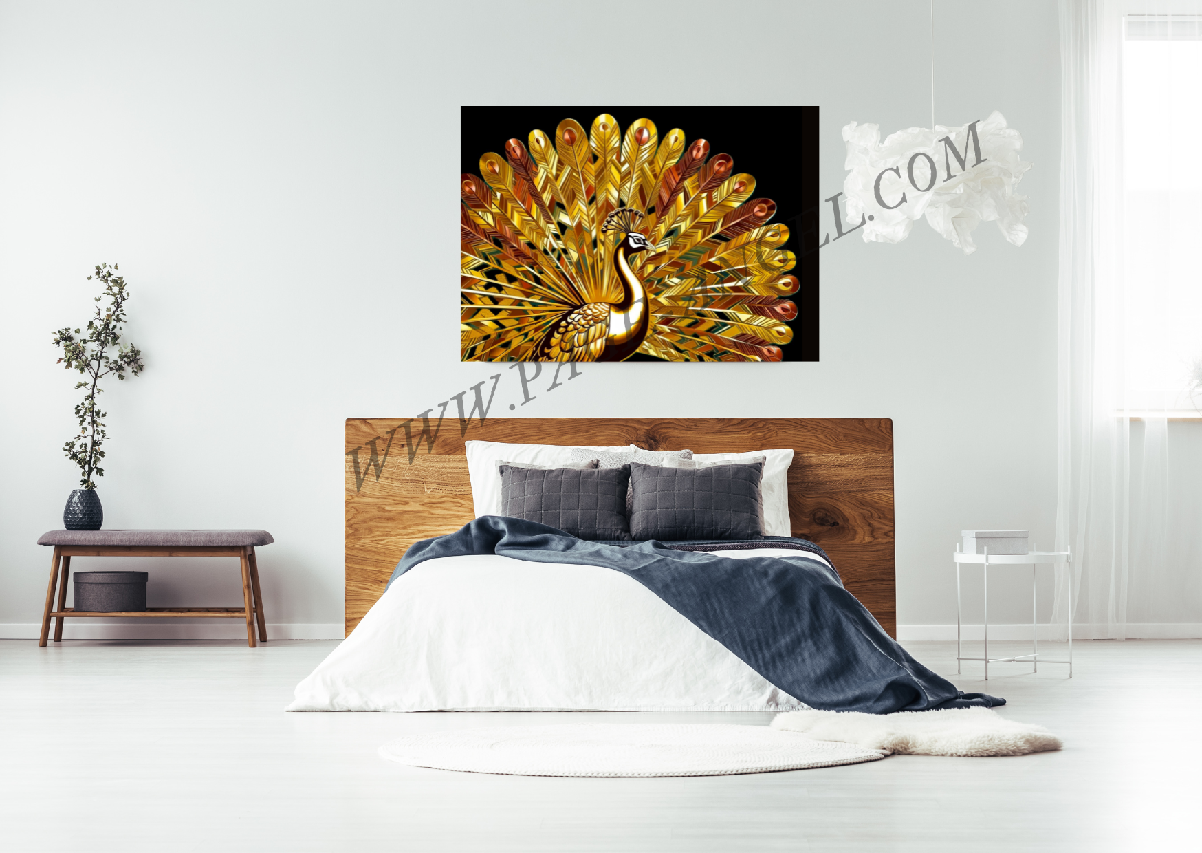 TABLEAU "PAON DORÉ" (HORIZONTAL 67) – Image 9