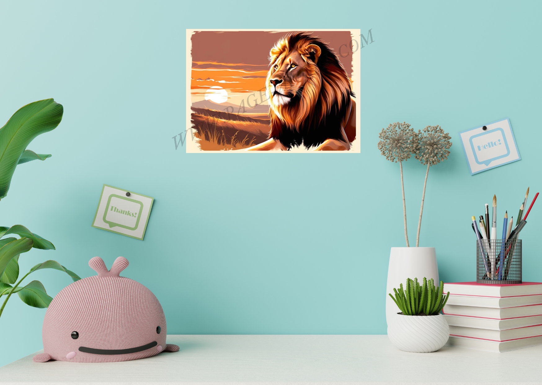 TABLEAU "LA SAGESSE DU LION" (HORIZONTAL 57) – Image 7