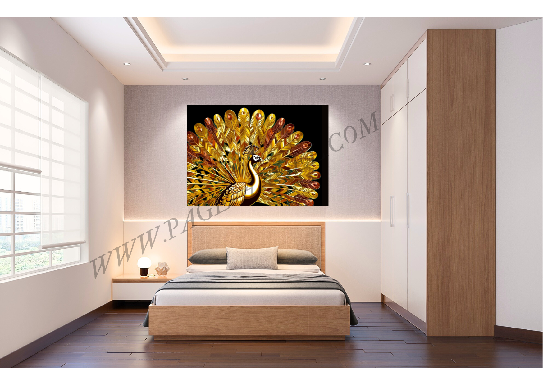 TABLEAU "PAON DORÉ" (HORIZONTAL 67) – Image 8