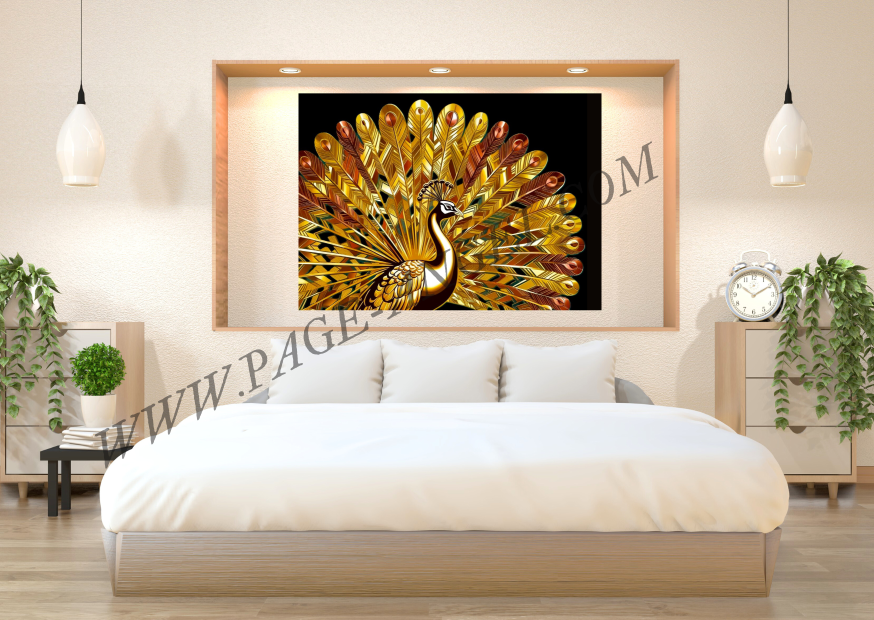 TABLEAU "PAON DORÉ" (HORIZONTAL 67) – Image 7