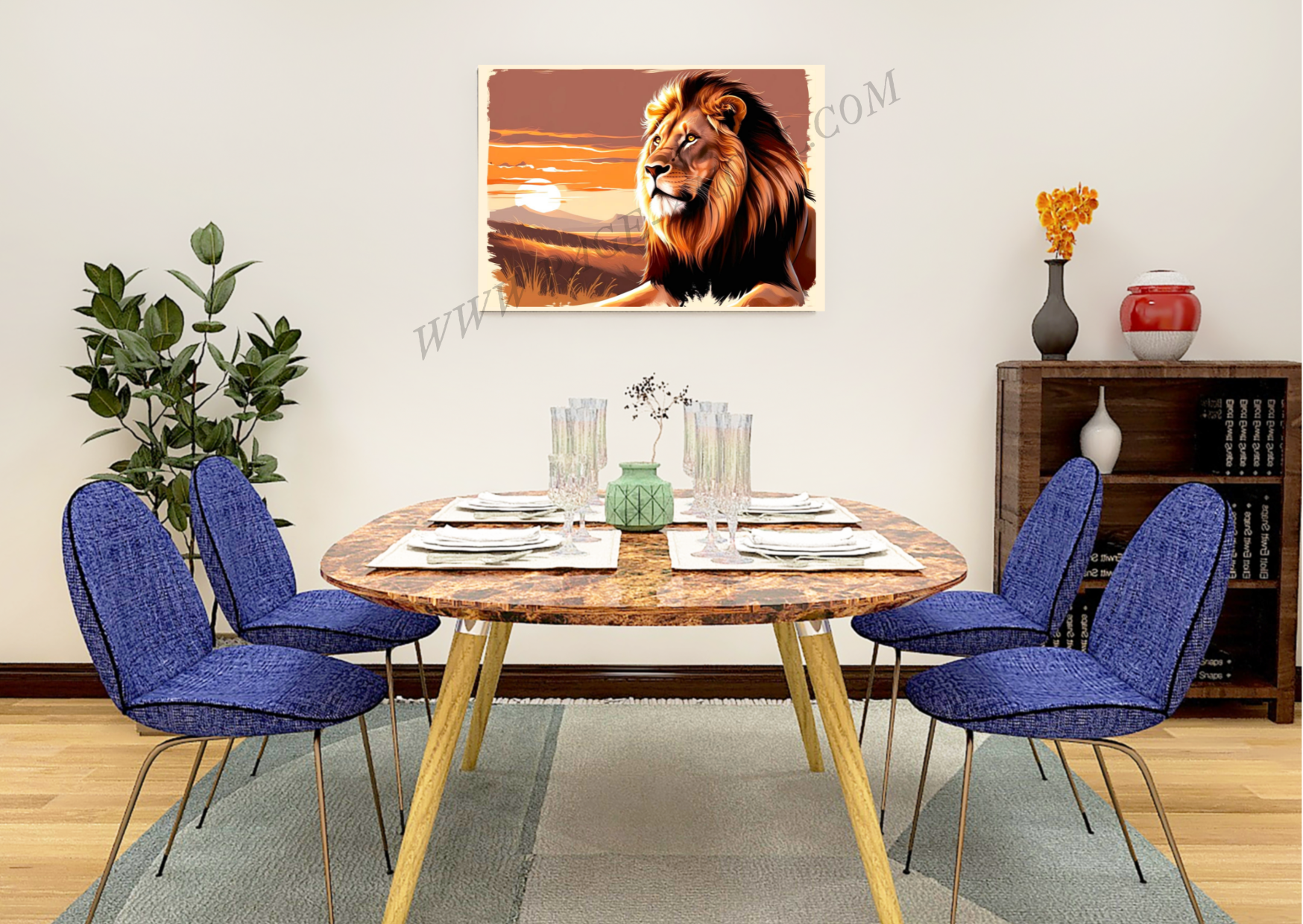 TABLEAU "LA SAGESSE DU LION" (HORIZONTAL 57) – Image 4