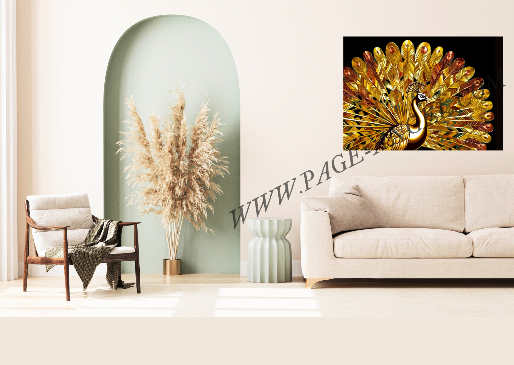 TABLEAU "PAON DORÉ" (HORIZONTAL 67) – Image 6