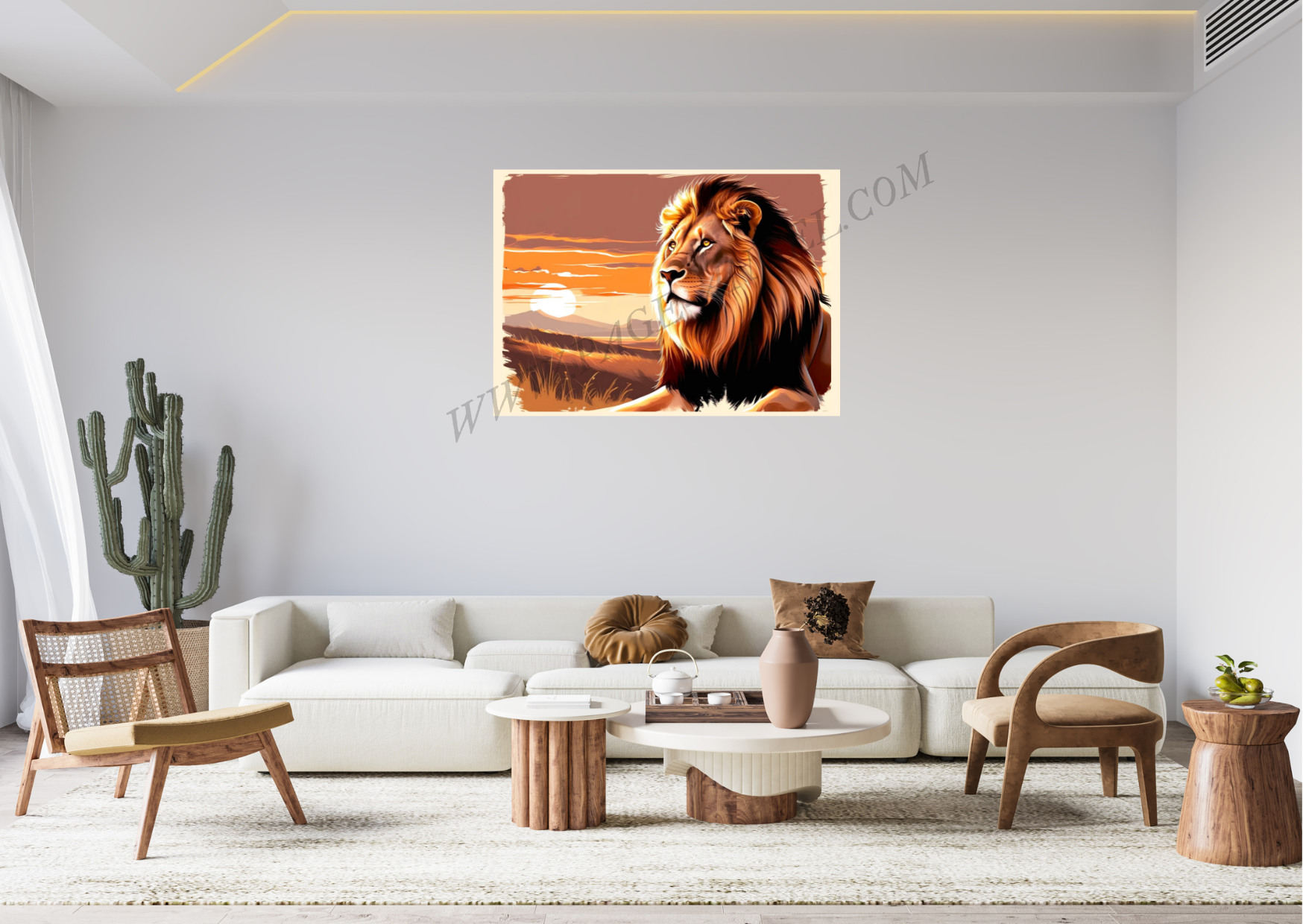 TABLEAU "LA SAGESSE DU LION" (HORIZONTAL 57) – Image 2