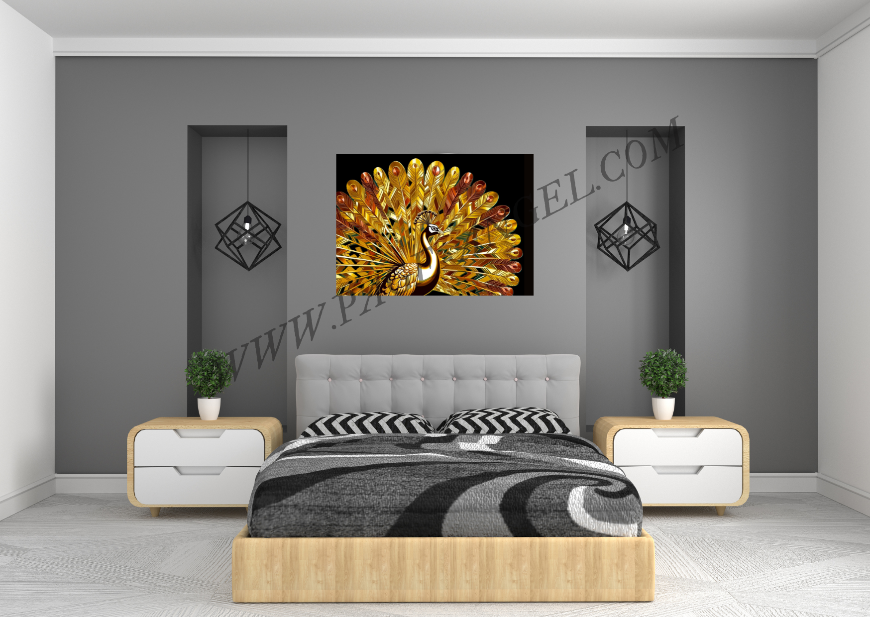 TABLEAU "PAON DORÉ" (HORIZONTAL 67) – Image 4